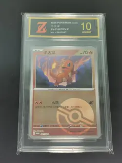 2025 Pokemon Cards Chinese PROMO Charmander 067/SV-P Z Gold 10 - Image 1