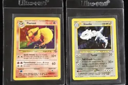 Flareon 3/64 & Steelix 15/111 Lot of 2 Pokemon Cards! Nice Shape! - Image 1
