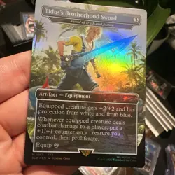Tidus's Brotherhood Sword FOIL MTG Final Fantasy Secret Lair Weapons Pack Fresh - Image 1