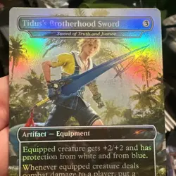 Tidus's Brotherhood Sword FOIL MTG Final Fantasy Secret Lair Weapons Pack Fresh - Image 2