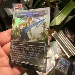 Tidus's Brotherhood Sword FOIL MTG Final Fantasy Secret Lair Weapons Pack Fresh - Image 4