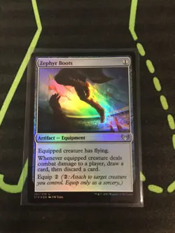 MTG Magic The Gathering Zephyr Boots Foil STX Artifact Commander - Image 1