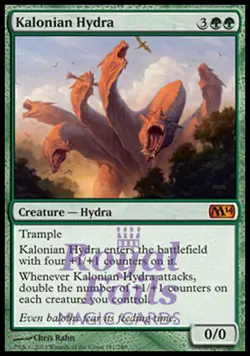 Kalonian Hydra 1x FOIL MTG M14 2014 Core Set Mythic MINT green - Image 1