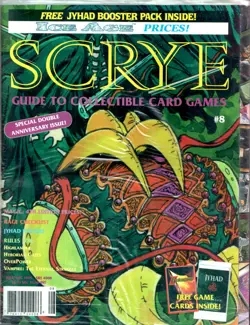 Scrye Magazine (1995) #8 FACTORY SEALED w/ Jyhad Booster Pack | VTES | MTG - Image 1