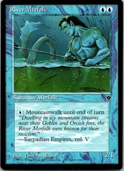MTG Magic the Gathering River Merfolk Fallen Empires Played See Scan C - Image 1
