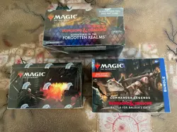 Magic The Gathering MTG lot Forgotten Realms Booster Box SET BOOSTERS Bundle new - Image 1