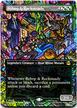 Bebop & Rocksteady (Borderless) Teenage Mutant Ninja Turtles #204 MTG NM - Image 1