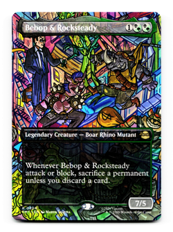 Bebop & Rocksteady (Borderless) Teenage Mutant Ninja Turtles #204 MTG NM - Image 3