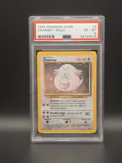 1999 Pokemon Game Base Set Chansey Holo #3 PSA 6 - Image 1