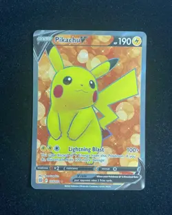 2022 Pokemon TCG SWSH English Brilliant Stars Pikachu V Full Art #157/172 PA80 - Image 1