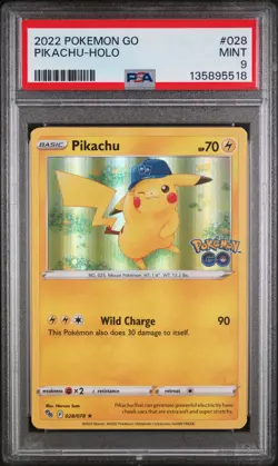 2022 POKEMON GO #028 PIKACHU-HOLO PSA 9 - Image 1