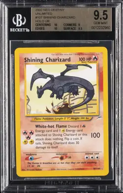 2002 POKEMON NEO DESTINY UNLIMITED #107 SHINING CHARIZARD BGS 9.5 - Image 1
