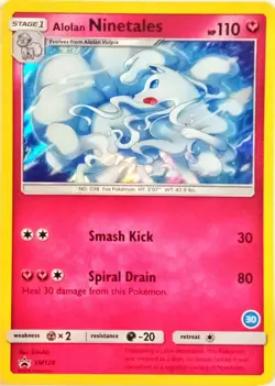 Pokemon TCG Alolan Ninetails SM128 Black Star Promo Sun & Moon - Image 1