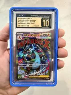 Pokemon Mega Charizard X ex 223/193 Me: Mega Evo + Guard HOLO - CGC Pristine 10 - Image 1