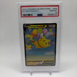 2021 POKEMON CELEBRATIONS #006 FLYING PIKACHU V PSA 10 - Image 1