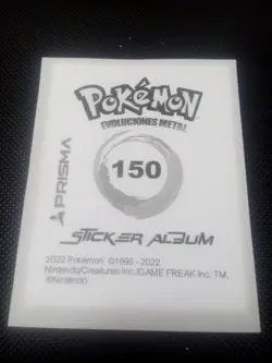 2022 POKEMON Prizma Sticker #150 Mewtwo Gold Star Holo Peru Gradeable - Image 2