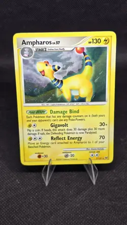 Ampharos 1/127 Holo Rare *With Swirl* Pokemon Platinum Lightly Played 1/127 - Image 1