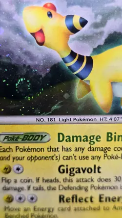 Ampharos 1/127 Holo Rare *With Swirl* Pokemon Platinum Lightly Played 1/127 - Image 2