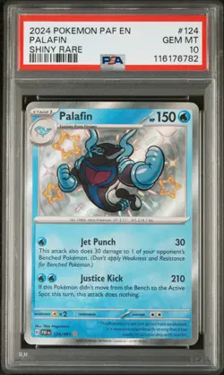 Palafin Paldean Fates 124/091 PSA 10 Gem Mint 💎 Holo Shiny Rare Pokemon TCG - Image 1