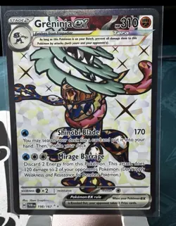 Pokemon Greninja EX Ultra Rare Full Art 198/167 Twilight Masquerade - Image 1