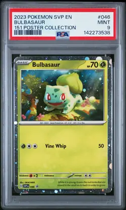 2023 POKEMON SVP PROMO 151 POSTER COLLECTION #046 BULBASAUR PSA 9 - Image 1