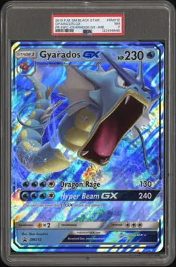 2019 POKEMON SM BLACK STAR PROMO #SM212 GYARADOS GX PSA 7 - Image 1