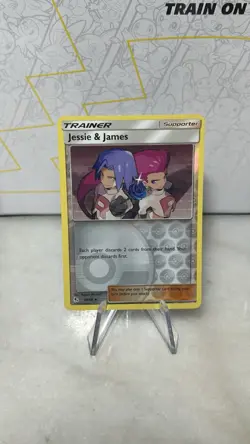 2019 Pokemon Hidden Fates Jessie And James 58/68 Reverse Holo Rare - NM - Image 1