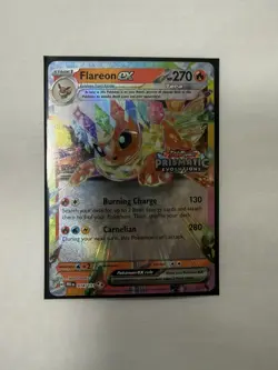 Pokemon Flareon ex 014/131 Stamped Prismatic Evolutions Surprise Box NM - Image 1