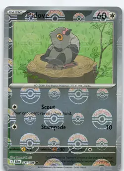 Pidove (Poke Ball Pattern) 071/086 Common Holo SV: Black Bolt NM Pokemon - Image 1