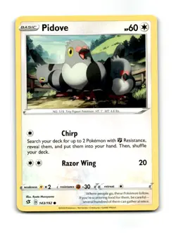 Pidove 143/192 Common Rebel Clash Pokemon Near Mint - Image 1