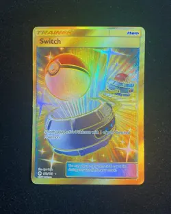 2017 Pokemon TCG English Sun & Moon Switch 160/149 Secret Rare Holo PA80 - Image 1