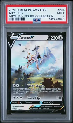 2022 POKEMON SWSH PROMO ARCEUS V FIGURE COLLECTION #204 ARCEUS V PSA 9 - Image 1
