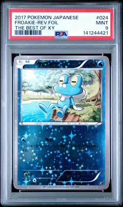 2017 POKEMON JAPANESE THE BEST OF XY #024 FROAKIE-REVERSE FOIL PSA 9 - Image 1
