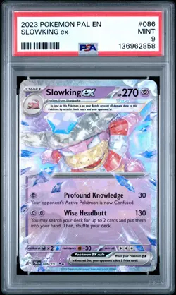 2023 POKEMON PAL EN-PALDEA EVOLVED #086 SLOWKING EX PSA 9 - Image 1