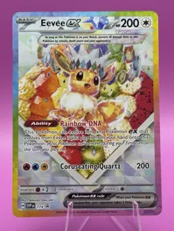 Pokemon TCG Eevee EX 174 Prismatic Evolutions Black Star Promo Card - Image 1
