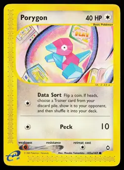 Porygon 103a/147 Common Aquapolis Pokemon Card - Image 1