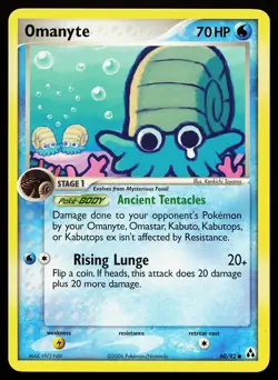 Omanyte 60/92 Common Legend Maker Pokemon Card - Image 1