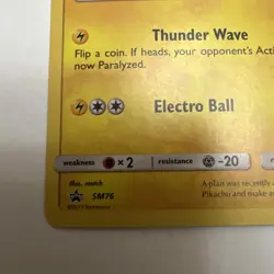 Pokemon Pikachu TCG Black Star Promo Holo Card SM76 - Image 5