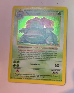 Venusaur never played Holo Base Set (Shadowless) Pokemon Card - Image 2