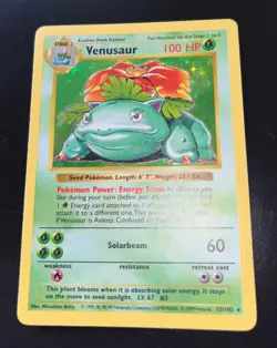 Venusaur never played Holo Base Set (Shadowless) Pokemon Card - Image 4