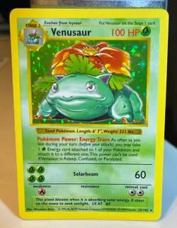 Venusaur never played Holo Base Set (Shadowless) Pokemon Card - Image 5