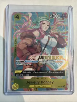 Jewelry Bonney(Heroines Battle Winner Pack) P-113 One Piece Promotion Cards Foil - Image 1
