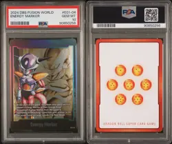 2024 DRAGON BALL SUPER CARD GAME FUSION WORLD ENERGY MARKER 01 E01-04 PSA 10 - Image 3
