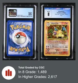 CGC 8 Charizard 1999 Base Set 4/102 Holo Pokemon Card - Image 3