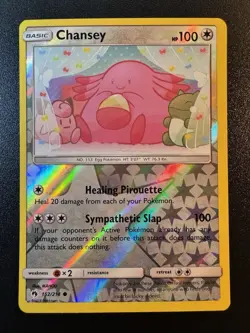 Chansey - 152/214 - SM Lost Thunder Reverse Holo Pokemon Card - NM - Image 1