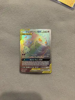 Gengar & Mimikyu GX 186/181 Hyper Rare Team Up Pokemon Card - Image 2