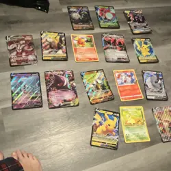 Pokemon TCG Creature Card Lot Foil & Regular Pikachu V Gengar V Eevee Zygarde - Image 1