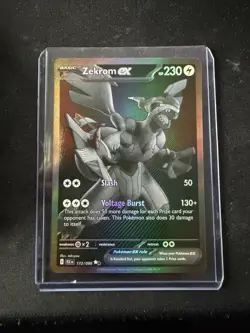 Zekrom EX 172/086 SV: Black Bolt Full Art Holo Black White Rare Pokemon Card - Image 1