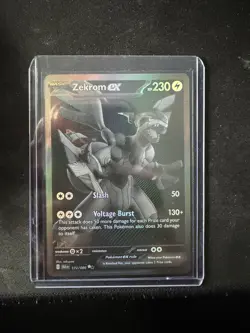Zekrom EX 172/086 SV: Black Bolt Full Art Holo Black White Rare Pokemon Card - Image 3