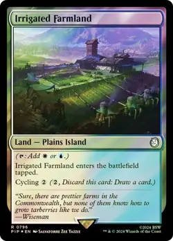 PIP Surge Foil IRRIGATED FARMLAND 1x Rare Magic Fallout MTG NM - Image 1